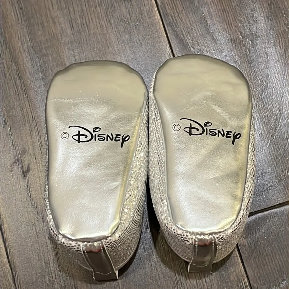 Disney Minnie Mouse maryjane Mary Jane Crib Shoes silver Baby Infant Girl 6-9 mo